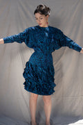 Aqua Silk Cheetah Dress