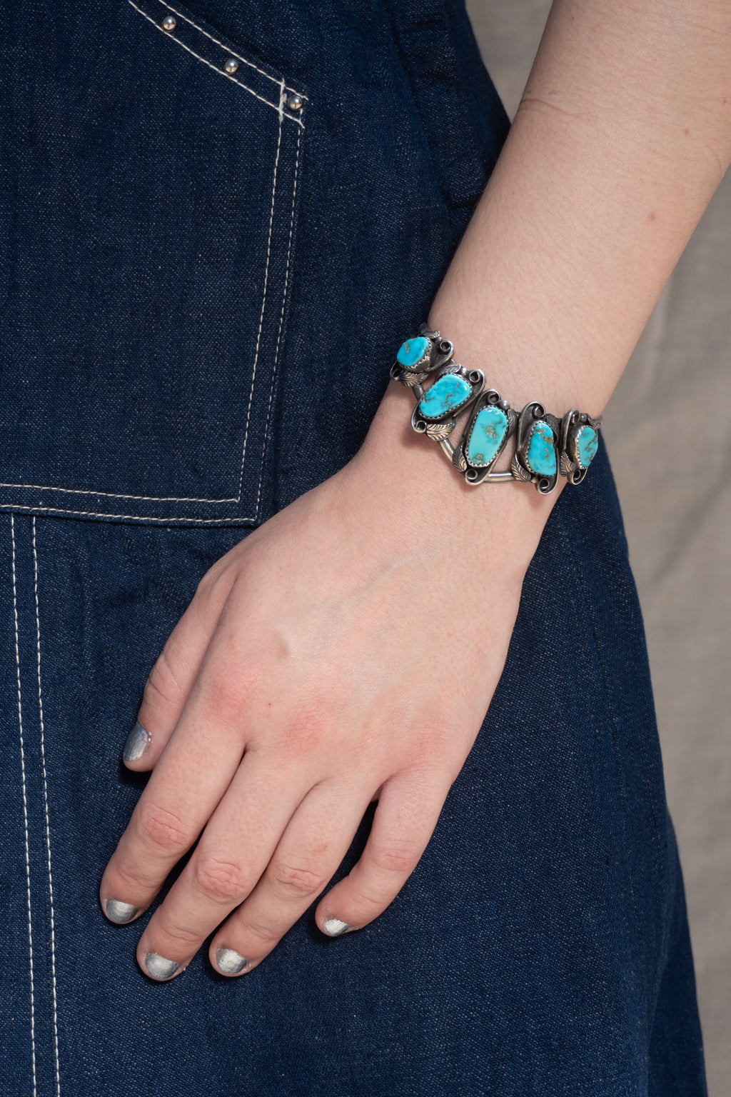 Silver and Turquoise Cuff