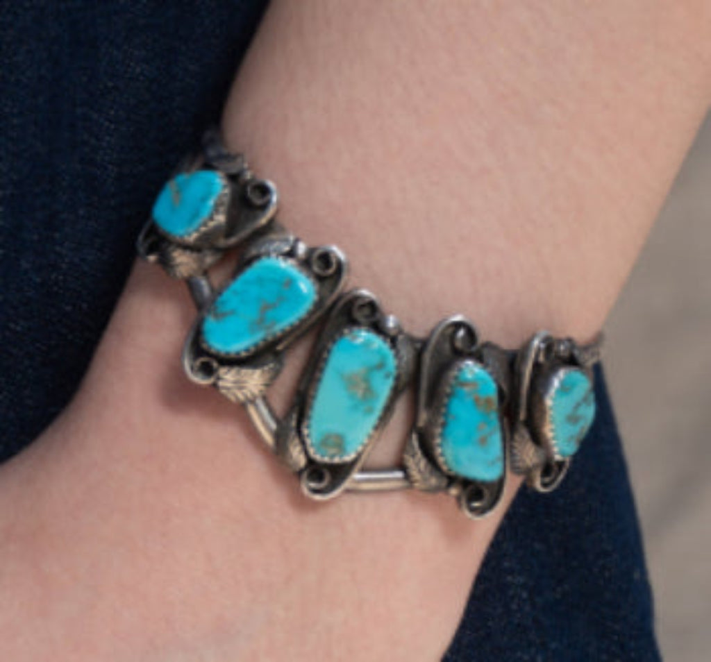 Silver and Turquoise Cuff