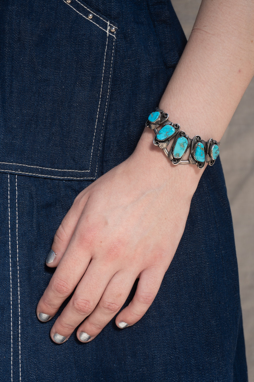 Silver and Turquoise Cuff